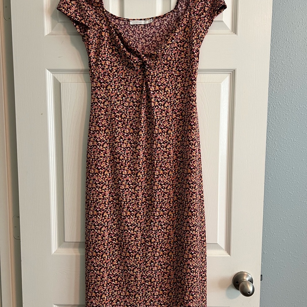 PinkBlush Maternity Floral Midi Dress